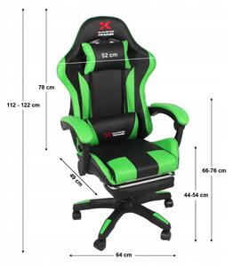 Xgaming gaming stolica s naslonom za noge - crna i zlatna