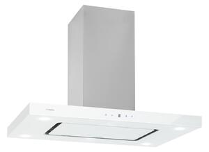 Klarstein Valeria, otočna napa, 90 cm, 650 m³ / h, dodir, energetski razred A, LED, staklo, nehrđajući čelik, bijela