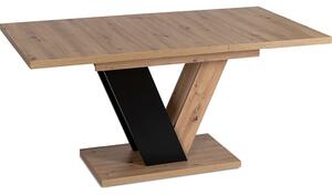 JAKS Blagovaonski stol Clark 120 cm obrtnički hrast crni