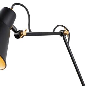 Zidna lampa 7403 sa 3 zgloba, crna i zlatna