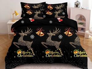 Posteljina od mikrovlakana STARLIT DEER crna Dimenzije posteljine: 70 x 80 cm | 140 x 200 cm