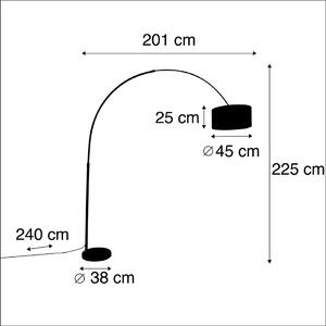 Lučna svjetiljka čelična tkanina sjena smeđa 45 cm - XXL