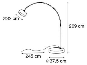 Lučna svjetiljka čelična tkanina sjena bijela 45 cm - XXL