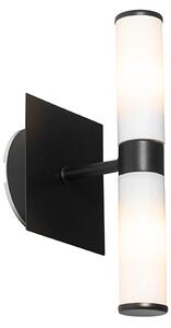 Moderna zidna svjetiljka crna IP44 2-svjetlo - Kupatilo