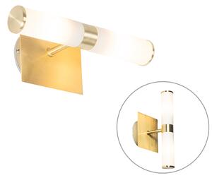 Moderna zidna svjetiljka zlatna IP44 2-svjetlo - Kupatilo