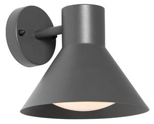 Industrijska vanjska zidna svjetiljka tamno sivi konus IP44 - Natas