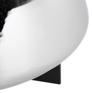 Art Deco stolna lampa crna sa dimnim staklom 30 cm - Kevin