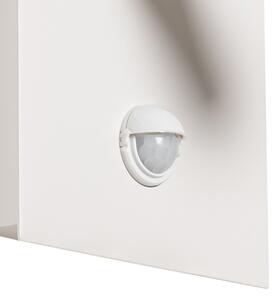 Vanjska zidna svjetiljka bijela s LED IP54 senzorom pokreta - Simon