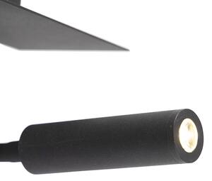 Moderna zidna svjetiljka USB crna s fleksibilnom rukom - Duppio