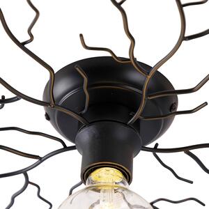 Country stropna svjetiljka crna 60 cm - Šuma