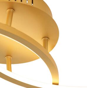 Stropna svjetiljka zlatna 78 cm s LED 3 stupnja prigušivanja - Rowin