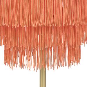 Orijentalna stolna svjetiljka zlatno ružičasta sjena s resama - Franxa