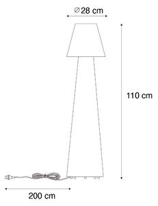 Dizajn vanjska podna svjetiljka bijela IP44 - Katrijn