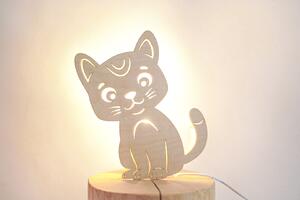 AtmoWood Dječja zidna svjetiljka - mačka