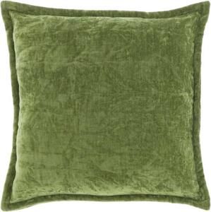 Baršunasti ukrasni jastuk VIOLA 45x45 cm, maslinasto zeleni