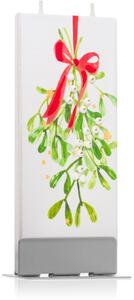 Flatyz Holiday Mistletoe with Red Ribbon ukrasna svijeća 6x15 cm