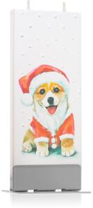 Flatyz Holiday Santa Claus Dog ukrasna svijeća 6x15 cm
