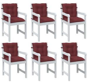 VidaXL Jastuci za stolice 6 kom prošarano boja vina 100x50x7cm tkanina