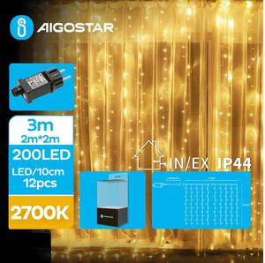 Aigostar - LED Vanjske božićne lampice 200xLED/8 funkcija 5x2m IP44 topla bijela