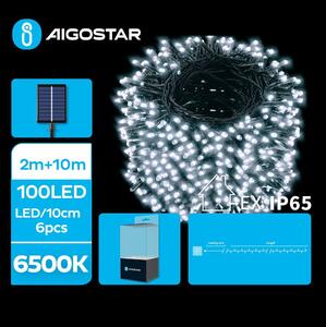 Aigostar - LED Solarne božićne lampice 100xLED/8 funkcija 12m IP65 hladna bijela