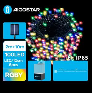 Aigostar - LED Solarne božićne lampice 100xLED/8 funkcija 12m IP65 multicolor