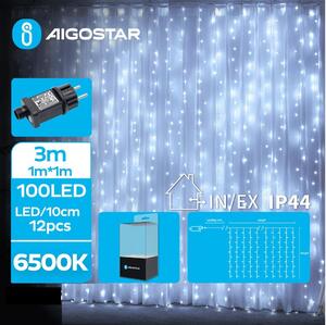 Aigostar - LED Vanjske božićne lampice 100xLED/8 funkcija 4x1m IP44 hladna bijela