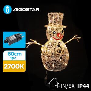 Aigostar-LED Vanjska božićna dekoracija LED/3,6W/31/230V 2700K 60cm IP44 snjegović