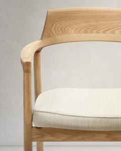 Bež/u prirodnoj boji blagovaonska stolica od punog hrasta Alocs – Kave Home