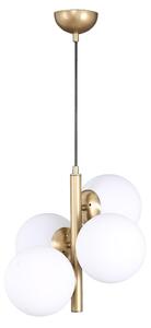 Bijela/u zlatnoj boji viseća svjetiljka sa staklenim sjenilom ø 15 cm Forte – Squid Lighting
