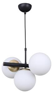 Bijela/crna viseća svjetiljka sa staklenim sjenilom ø 15 cm Cascade – Squid Lighting