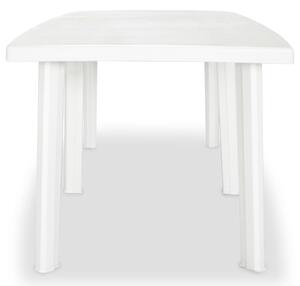 VidaXL Vrtni stol od plastike bijeli 210 x 96 x 72 cm