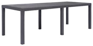 VidaXL Vrtni stol smeđi 220 x 90 x 72 cm plastika s izgledom ratana