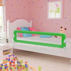 VidaXL Sigurnosna ogradica za dječji krevet zelena 180x42 cm poliester