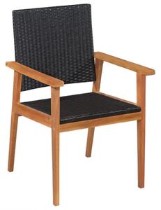VidaXL Vrtne stolice od poliratana 2 kom crno-smeđe