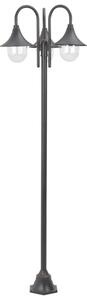 VidaXL Vrtna trostruka stupna svjetiljka od aluminija E27 220 cm brončana