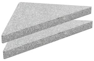 VidaXL Postolje za suncobran granitno 15 kg trokutasto sivo