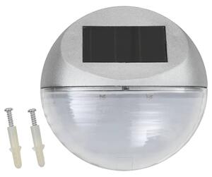VidaXL Vrtne solarne zidne svjetiljke LED 12 kom okrugle srebrne