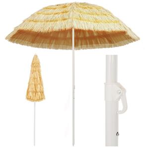 VidaXL Suncobran za plažu u havajskom stilu 240 cm prirodni