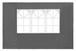 VidaXL Bočni zid za šator s prozorom 2 kom PE antracit
