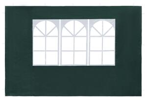 VidaXL Bočni zid za šator s prozorom 2 kom PE zeleni