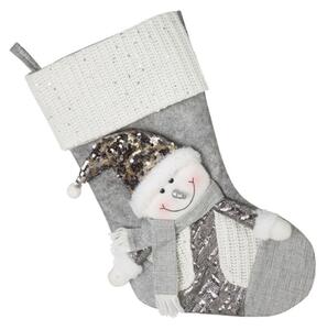 Božićni ukras - čarapa sa snjegovićem