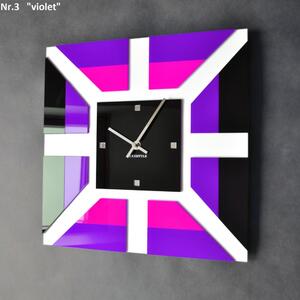 Zidni sat u modernom dizajnu Ljubičasta