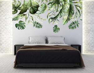 Zidna naljepnica za interijer s motivom listova biljke monstere 80 x 160 cm
