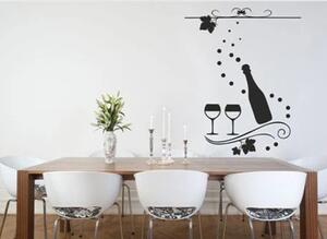 Zidna naljepnica za kuhinju za ljubitelje vina 50 x 100 cm