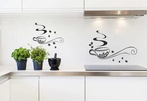Zidna naljepnica za kuhinju dvije šalice ukusne kave 50 x 100 cm