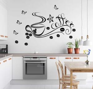 Zidna naljepnica za kuhinjsku šalicu za kavu COFFEE 50 x 100 cm