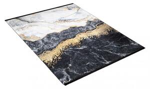 Crni trendi tepih s apstraktnim uzorkom Širina: 140 cm | Duljina: 200 cm