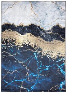Plavi trendovski tepih s apstraktnim uzorkom Širina: 80 cm | Duljina: 150 cm