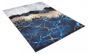 Plavi trendovski tepih s apstraktnim uzorkom Širina: 120 cm | Duljina: 170 cm