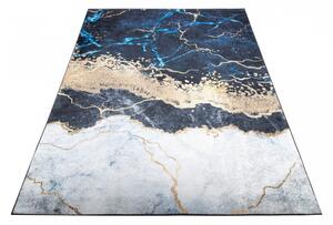 Plavi trendovski tepih s apstraktnim uzorkom Širina: 80 cm | Duljina: 150 cm
